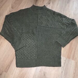 Vtg American Eagle Textured Green Crewneck Sweater